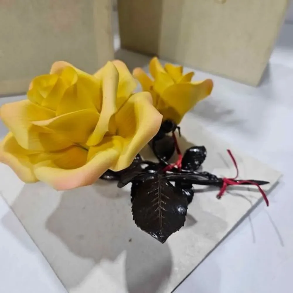 A Celebration of Roses Yellow Rose Figurine with Box
